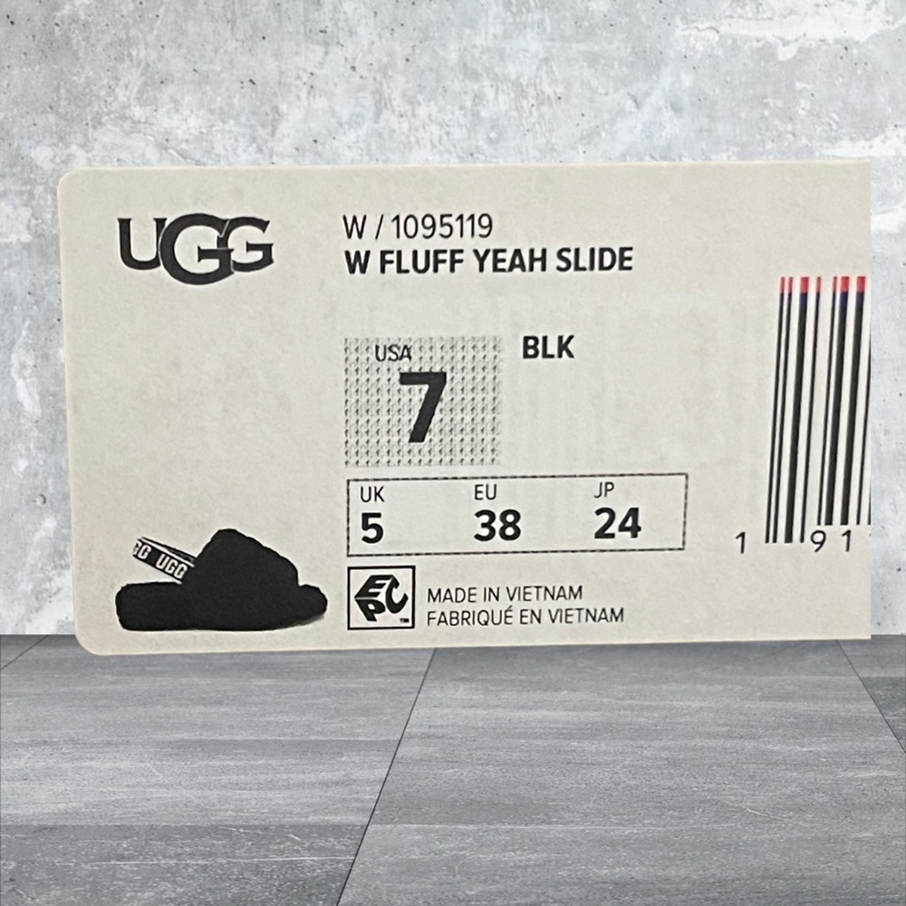 Nib Ugg: Fluff Yeah Slide In Black Size 7 - image 6